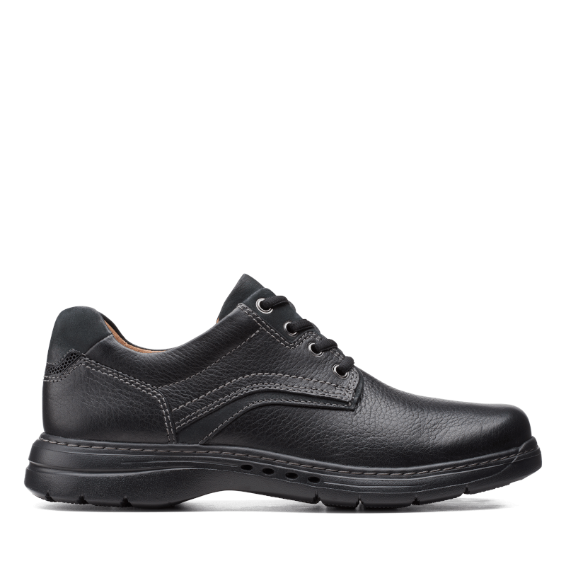 Clarks mens black work shoes online