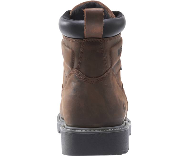 WOLVERINE MNS FLOORHAND 6 INCH STEEL TOE WORK BOOT BROWN