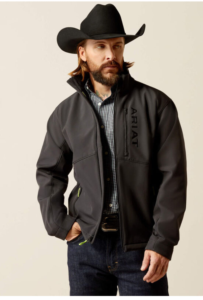 Ariat Mens Logan Soft Shell Jacket Black/Black