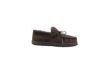 Load image into Gallery viewer, Superlamb Mens Moccasin Deluxe Sheepskin Slipper Chocolate
