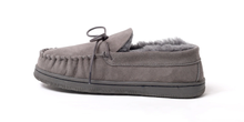 Load image into Gallery viewer, Superlamb Mens Moccasin Deluxe  Sheepskin Slipper Charcoal
