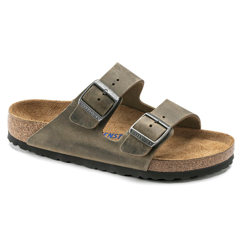 Birkenstock Arizona Soft Footbed Sandal Khaki Oiled Leather