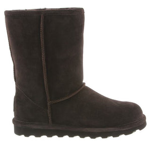 Bearpaw Womens Elle Short Suede Boot Chocolate