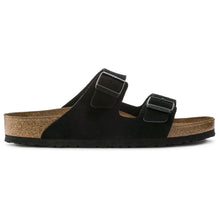 Load image into Gallery viewer, Birkenstock Arizona Soft Footbed Sandal Black Suede Leather
