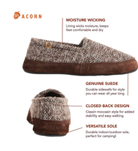 Load image into Gallery viewer, Acorn A10086Ace100 Mens Original Moccasin Slippers Black Berber
