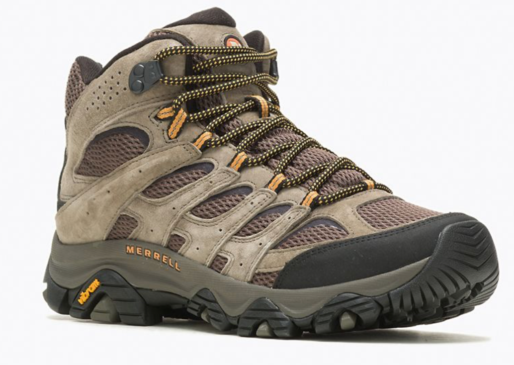 Merrell Mens Moab 3 Mid Top Hiking Boot Walnut