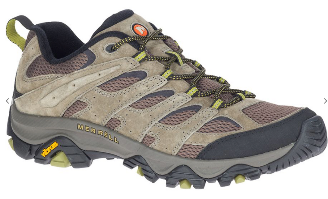 Merrell Mens Moab 3 Low Top Hiking Sneaker Walnut/Moss