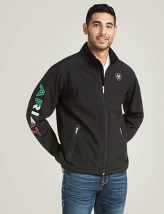 Ariat Mens New Team Softshell Mexico Jacket Black