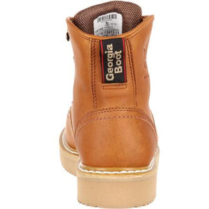 Georgia Mens Wedge Work Boot Soft Toe Barracuda Gold