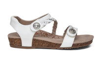 Load image into Gallery viewer, Aetrex Womens Jillian Quarter Strap Sandal White
