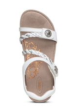 Load image into Gallery viewer, Aetrex Womens Jillian Quarter Strap Sandal White
