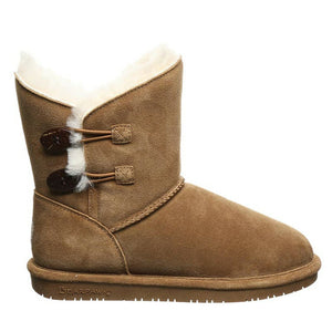 Bearpaw Rosaline Hickory Button Short Boot Hickory