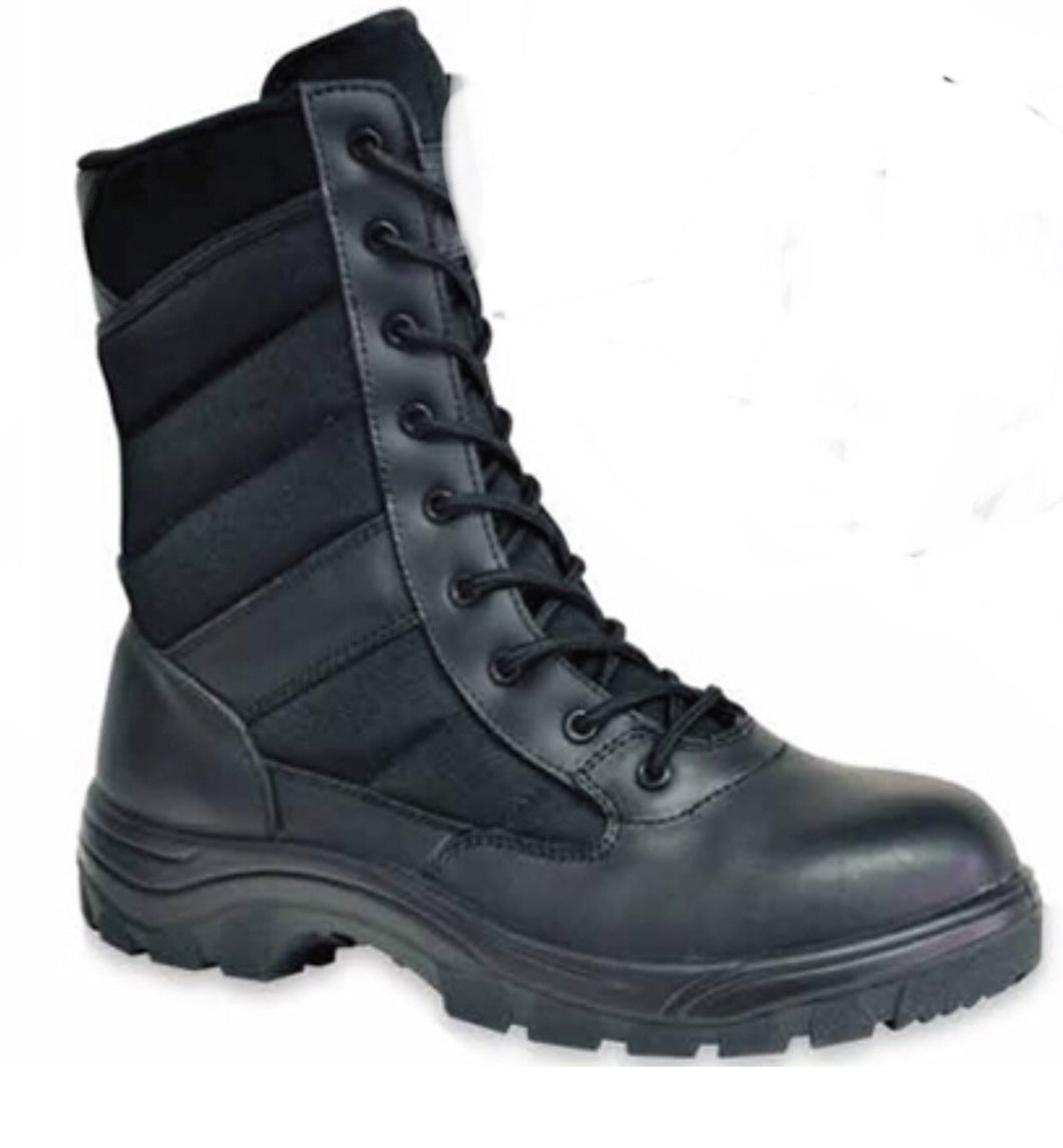 Work Zone Mns 8 Inch Side Zip Full Grain Leather Uniform Boot