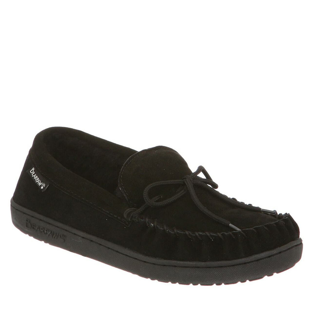 Bearpaw Mens Moc Ii Suede Slipper Black