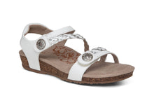 Load image into Gallery viewer, Aetrex Womens Jillian Quarter Strap Sandal White
