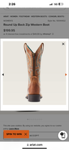 Load image into Gallery viewer, Ariat Womens Roundup Back Zip  Western Boot
