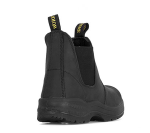 Work Zone Mens 6 Inch Pull On Water Proof Work Boot Black